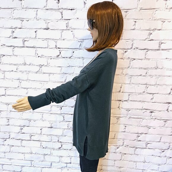 TROUVE, Long sleeve pullover hunter green tunic sweater - Picture 8 of 11